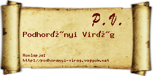 Podhorányi Virág névjegykártya